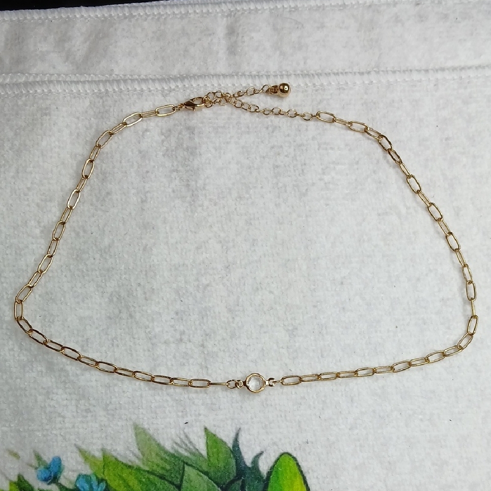 Vintage Gold Toned Link Adjustable Necklace